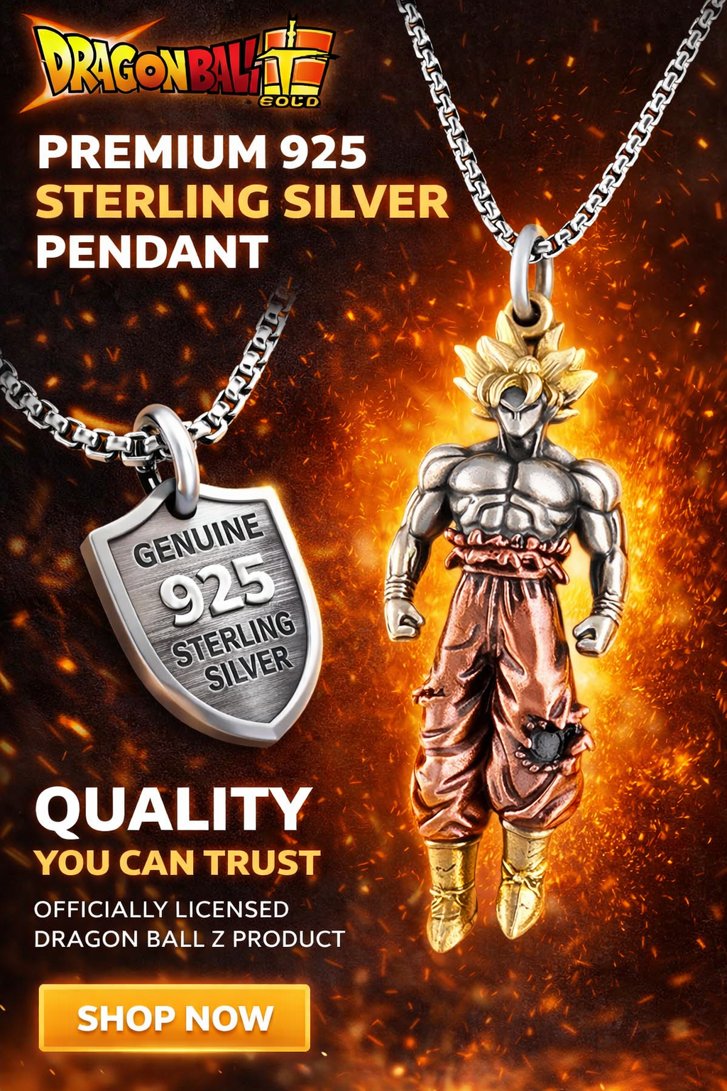 ⚡ SUPER SAIYAN SON GOKU: THE ULTIMATE HIP-HOP PENDANT ⚡